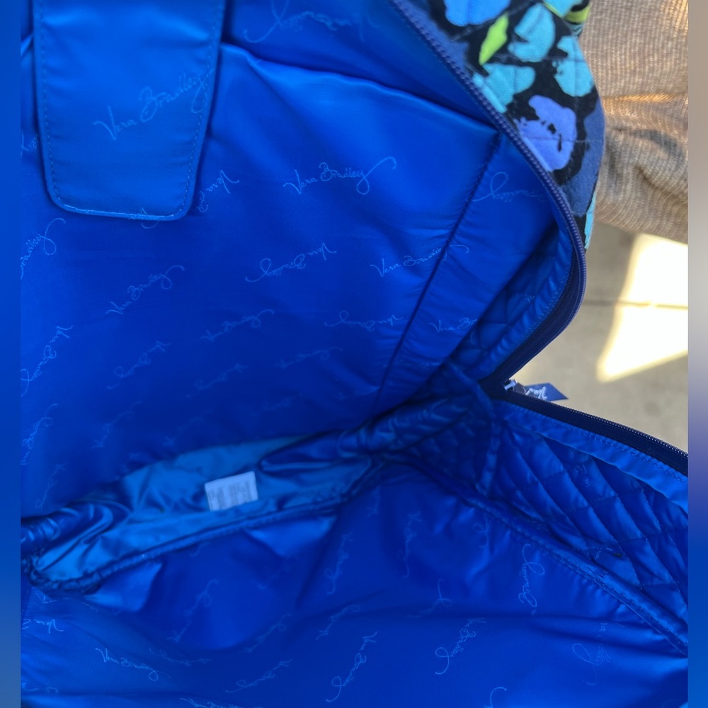 Vera Bradley Campus Laptop Backpack Indigo Pop - Picture 5 of 11